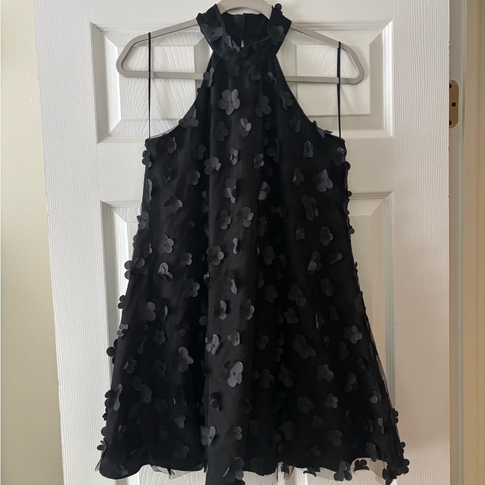 Francesca's Black Floral Mini Dress
